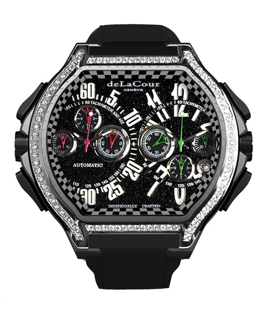 Replica DeLaCour BiChrono S3 Rafaga Titanium diamond bezel WATI0081-1285RAFAGA Replica Watch